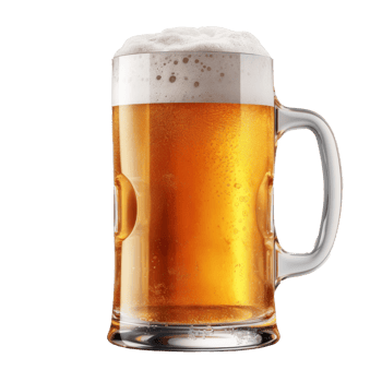Mug fresh beer isolated. Illustration png