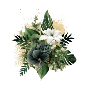 Tropical leaves background. Illustration png