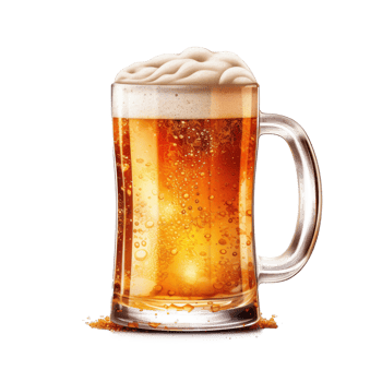 Mug fresh beer isolated. Illustration png