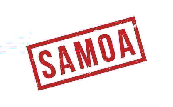 Samoa Rubber Stamp Seal Vector