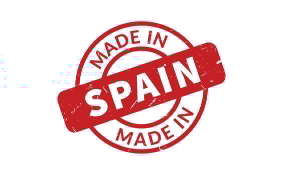 Made In Spain Rubber Stamp vector