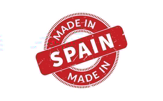 Made In Spain Rubber Stamp vector