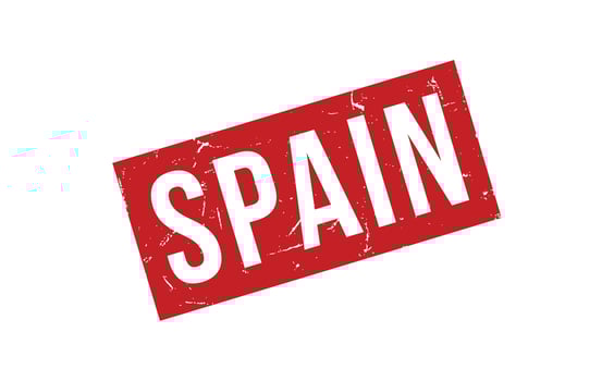 Spain Rubber Stamp Seal Vector