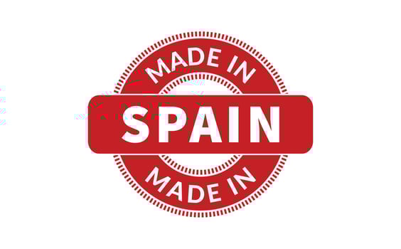 Made In Spain Rubber Stamp vector