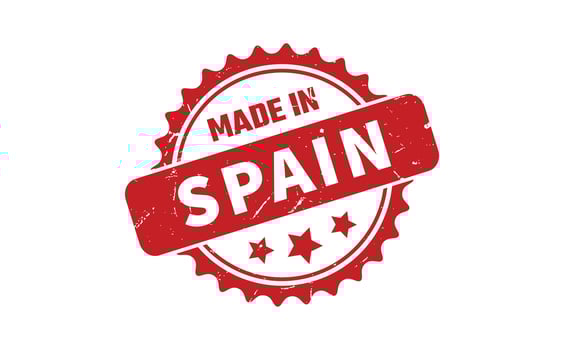 Made In Spain Rubber Stamp vector