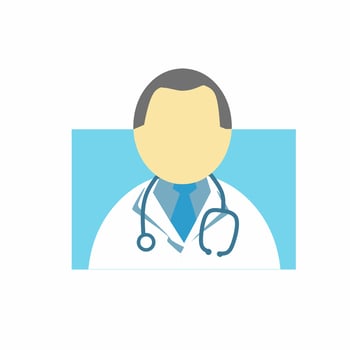 Doctor profile picture avatar photo vector illustration. Fit for medical registration purpose.