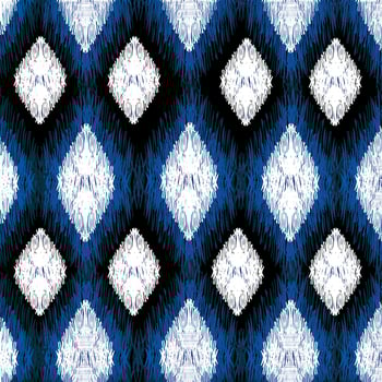ikat ethnic seamless pattern. abstract ogee textured background vector