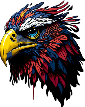 Splash Art Illustration of Eagle Head with png