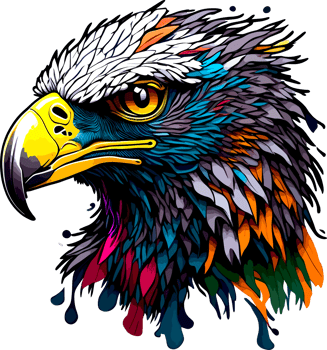 Animal Sticker of Eagle Head with png