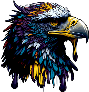 Eagle Head Illustration Art Logo with png