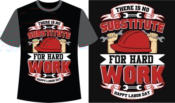 Labor Day Black T-shirt Design. Labor Day Vector Graphics