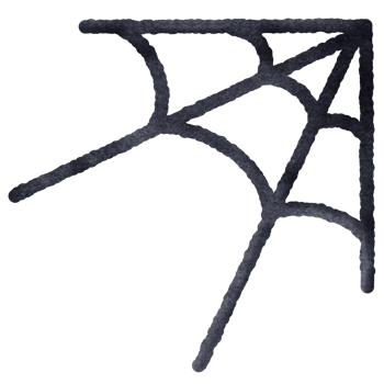 black spiders web for corner decoration png