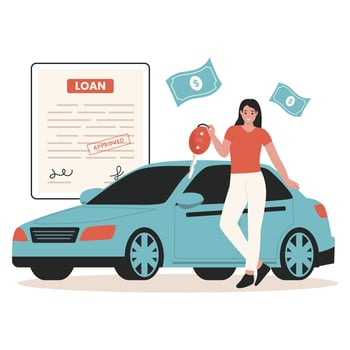 Car loan concept illustration vector