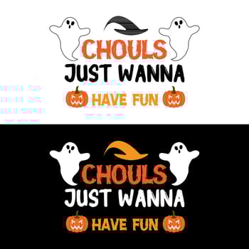 Halloween T shirt ghouls just wanna have fun vector