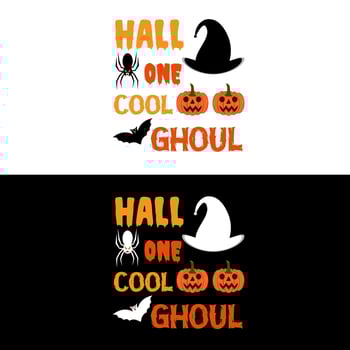 Halloween T shirt Hall one cool Ghoul vector