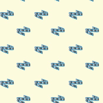 Tape reel cinema seamless pattern. Film reel for recording studio, tape recorder. Vector illustration