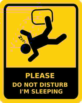 posters, stickers, signs of sleeping people vector