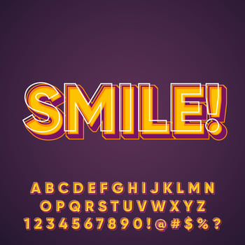 Trendy 3D pop art game text effect vector
