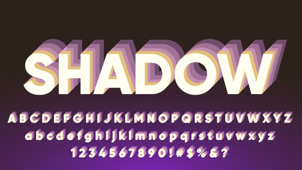 Shiny Silver Metallic Alphabet Character Collection Set vector