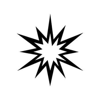 Explosion flat style icon vector