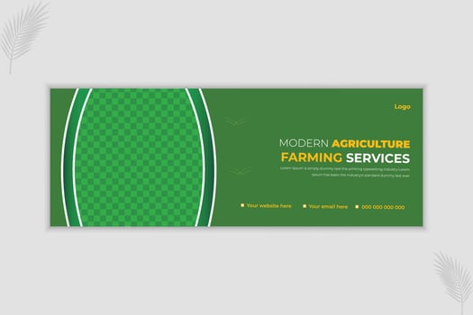 Lawn Gardening and Farming Services Web Banner Design Template vector