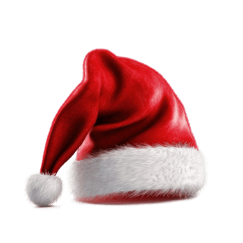 Santa Claus Red Hat Isolated. Illustration png