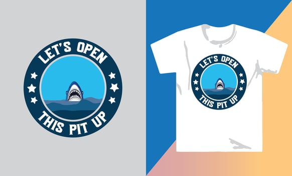 Fishing T Shirt Designs Shark Attack Shirt vector
