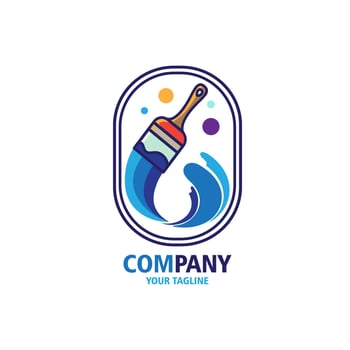 design logo paint brush vector illustration