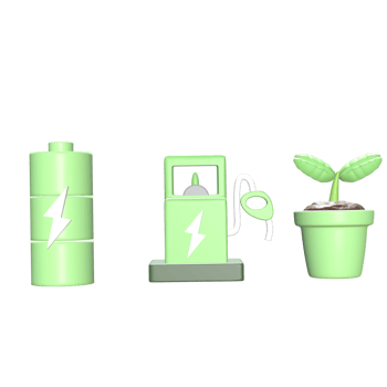 3D icon energy elements minimal new png