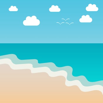 summer beach background good for wallpaper, website, background, social media vector