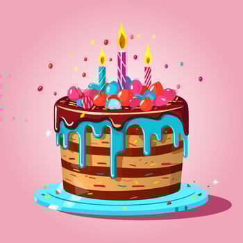 Birthday Cake Vector Illustration EPS10