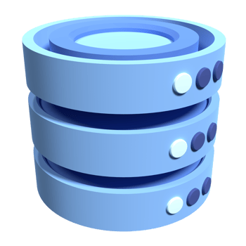 3d render of database. Database server 3d render icon. Network and database. Computer technology. 3d render illustration png
