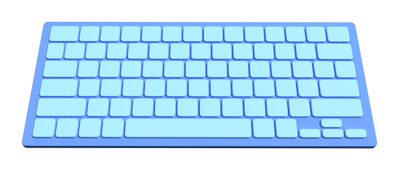 3d render of keyboard. Computer keyboard. 3d render illustration png