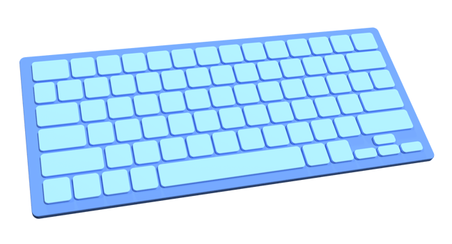 3d render of keyboard. Computer keyboard. 3d render illustration png