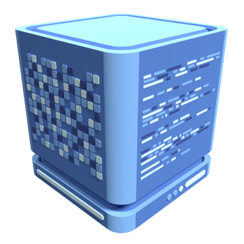 3D server icon. Computer server 3d render icon. Cloud computing. 3d render illustration png