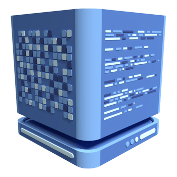 3D server icon. Computer server 3d render icon. Cloud computing. 3d render illustration png