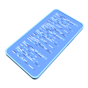 3d mobile phone with syntax code. 3d mobile phone with program code development. 3d render illustration of smartphone. smartphone software. 3d render illustration png