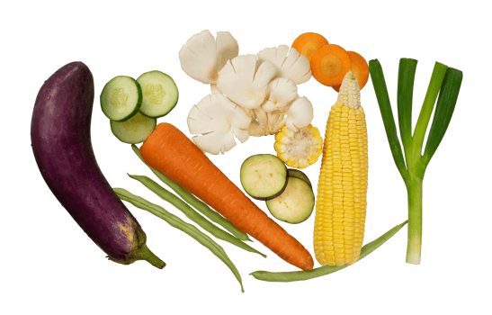 Set of fresh raw vegetable flat lay. Healthy eating material png