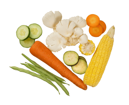 Set of fresh raw food flat lay png