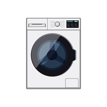 wash washing machine cartoon vector illustration