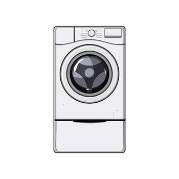 washer washing machine cartoon vector illustration