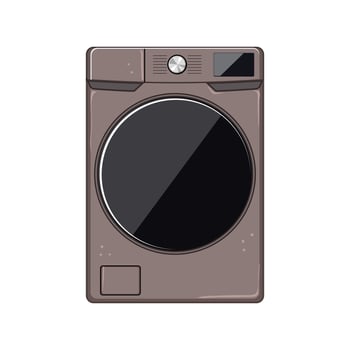 household washing machine cartoon vector illustration