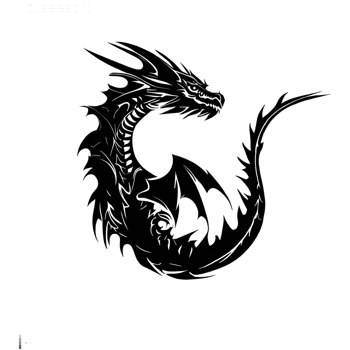 black Chinese New Year Dragon Background png