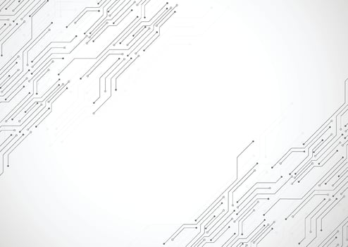 Abstract background with technology circuit board texture. Electronic motherboard illustration. Communication and engineering concept. Vector illustration