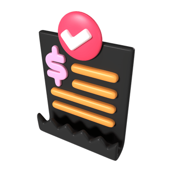 Invoices 3D Illustration Icon png