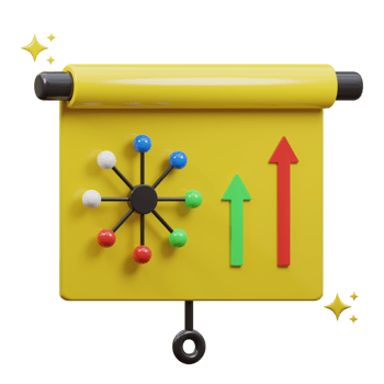3D presentation icon illustration png