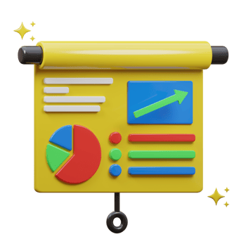 3D presentation icon illustration png