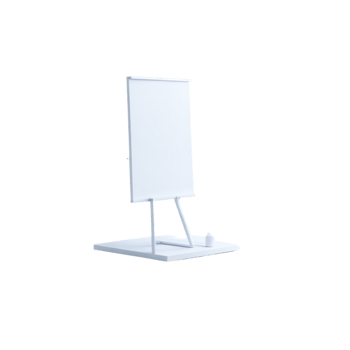 whiteboard stand on transparent background, poster board stand, canvas stand, display stand, Easel stand with canvas png