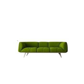 Olive green modern and stylish sofa, Home interior furniture decor, Interior Design furniture, Room Decor olive green sofa on transparent background png