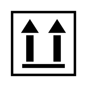 UPWARD packaging symbols Editable and Resizeable Vector Icon
